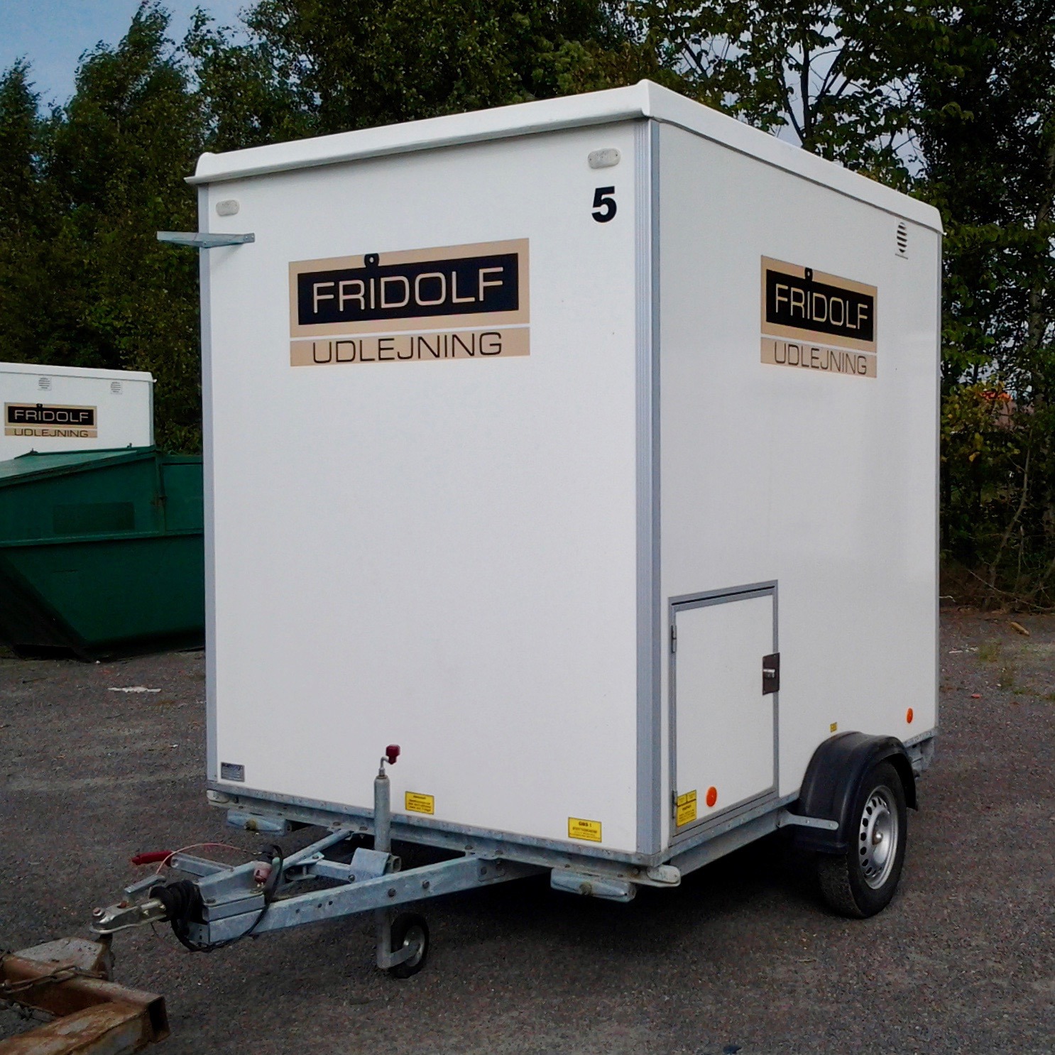 Toilet- og badvogn m/vandvarmer