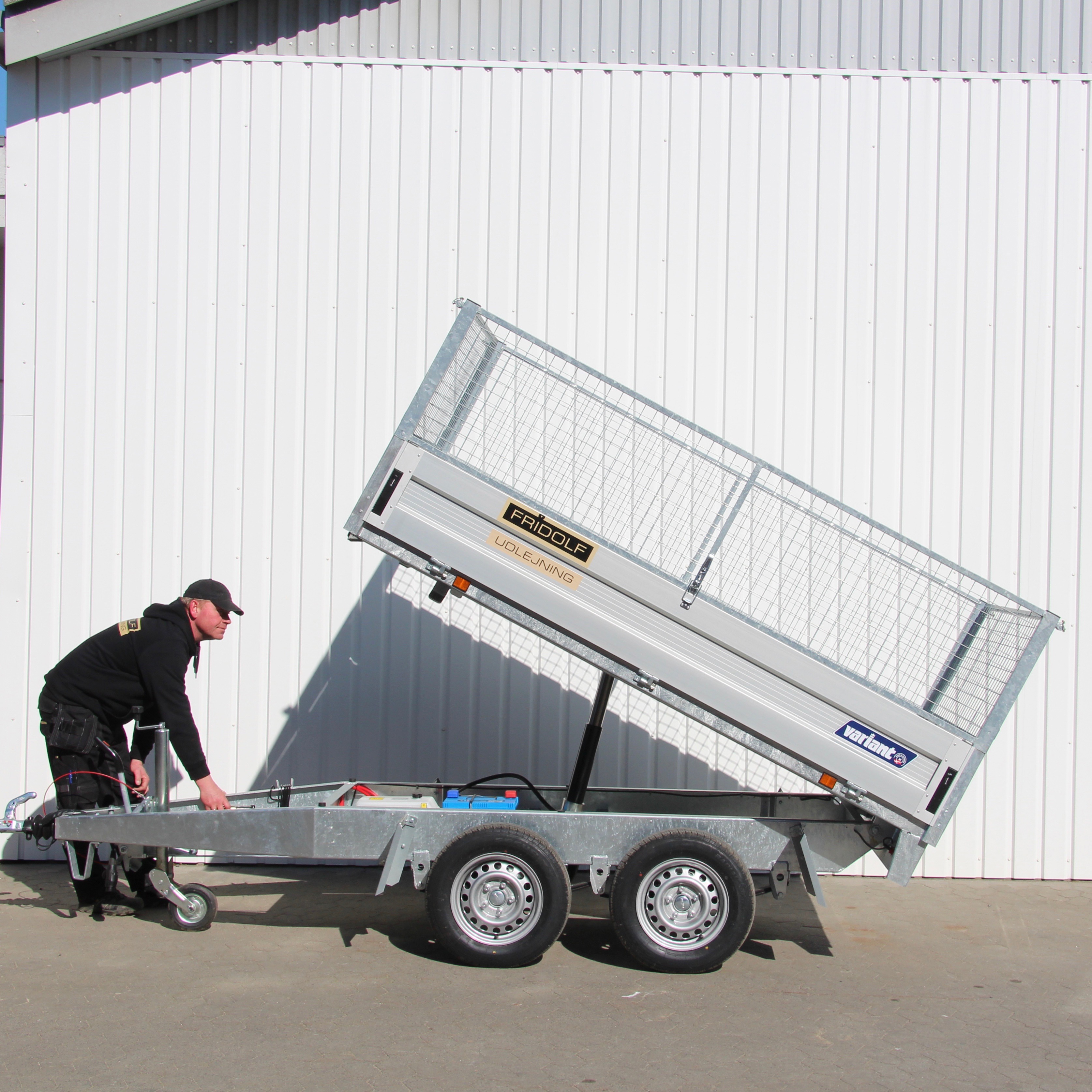 Tiptrailer med gitter